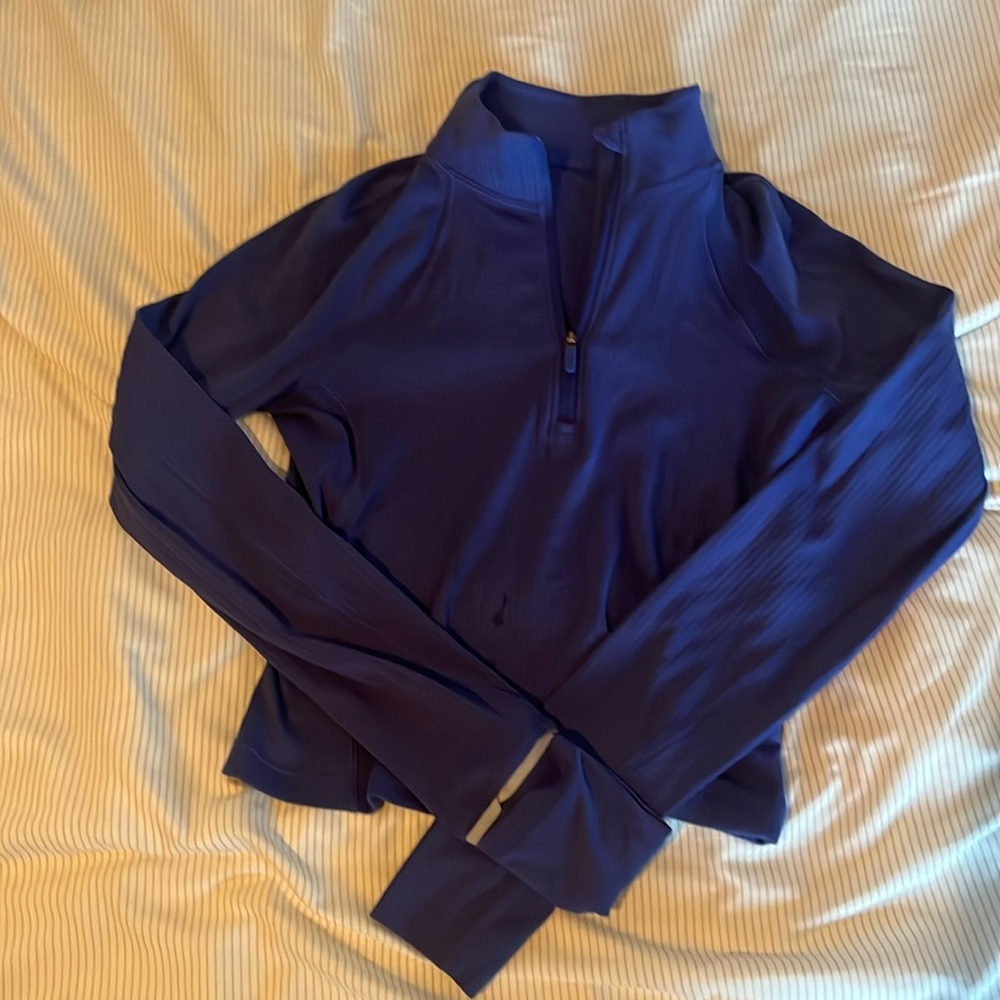 Special edition It’s Rulu Run Ribbed Cropped Half Zip